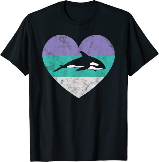 Killer Whale Orca Gift For Women & Girls Retro Cute T-Shirt