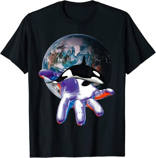 Orca Motif Whale Ocean Predator Animals Design Orcas T-Shirt