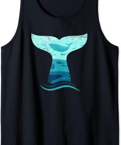 Whale Tail in Waves Orca Killer Whale Ocean Design Tank Top