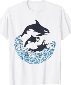 Funny Orca Killer Whales Bouquet, Orca family, Cool Pisces T-Shirt